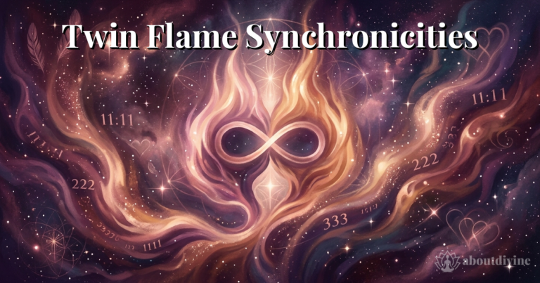 Twin flame synchronicities showing repeated numbers and divine timing signs connecting souls